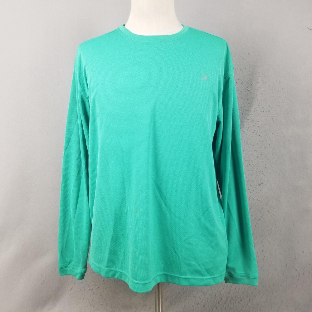 Reel Legends Shirt Mens Large‎ Green Long Sleeve Performance Fishing Top